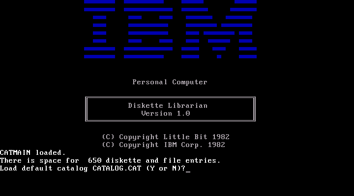 IBM Diskette Librarian 1.00 - Splash